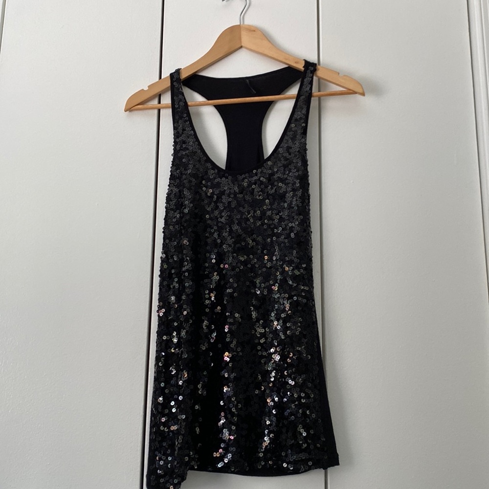 Black top with sequins naf naf